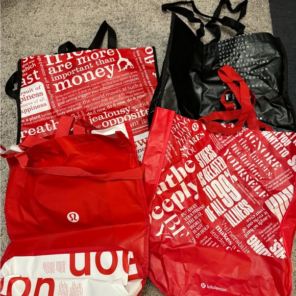 lululemon athletica Handbags - Lululemon Large Reusable Bag Bundle